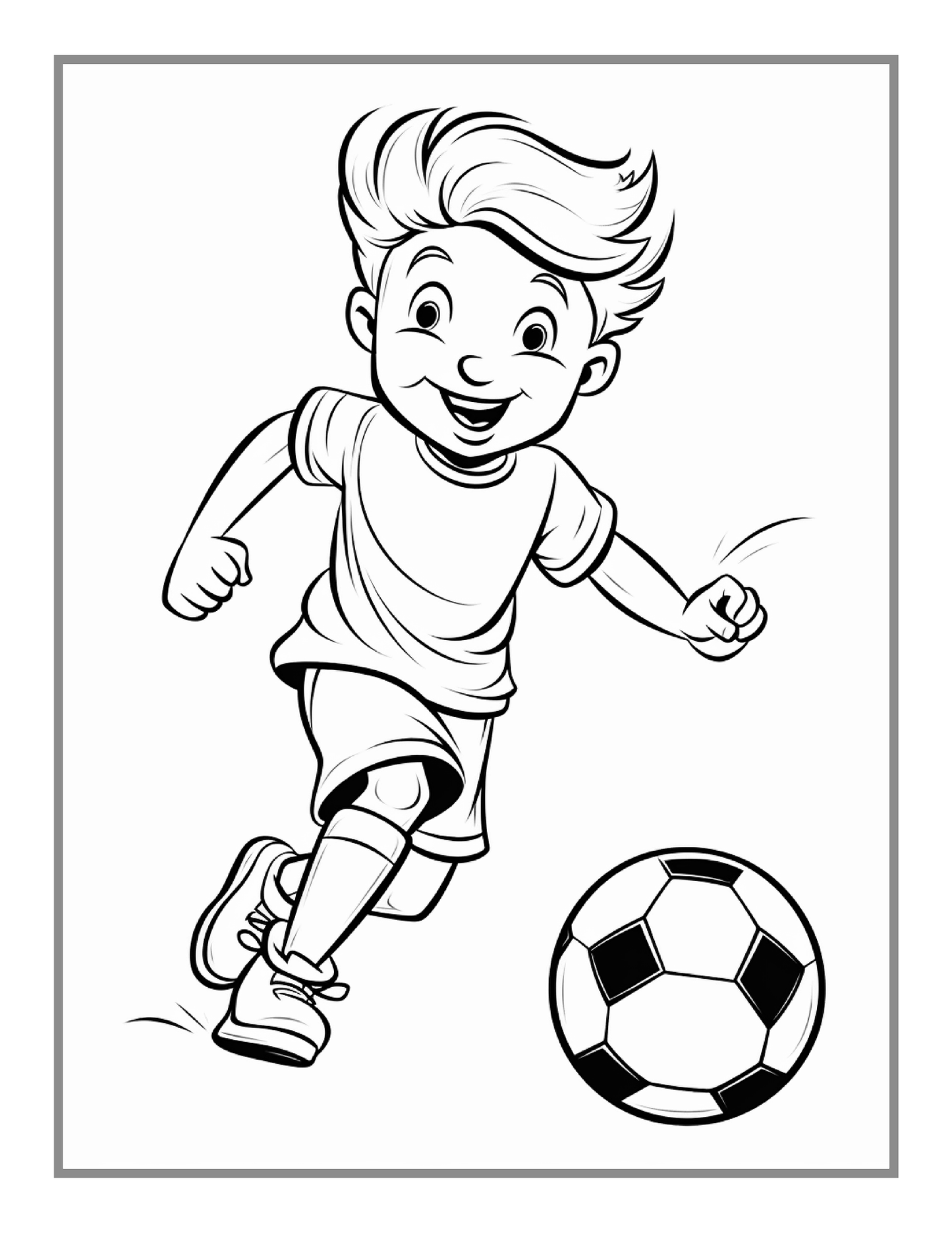 Soccer Football Player Coloring Book Holiday Birthday Gift for Adults Kids Men Boys Teens Youth 50 Pages Soccer Fan Coloring Activity Sheets