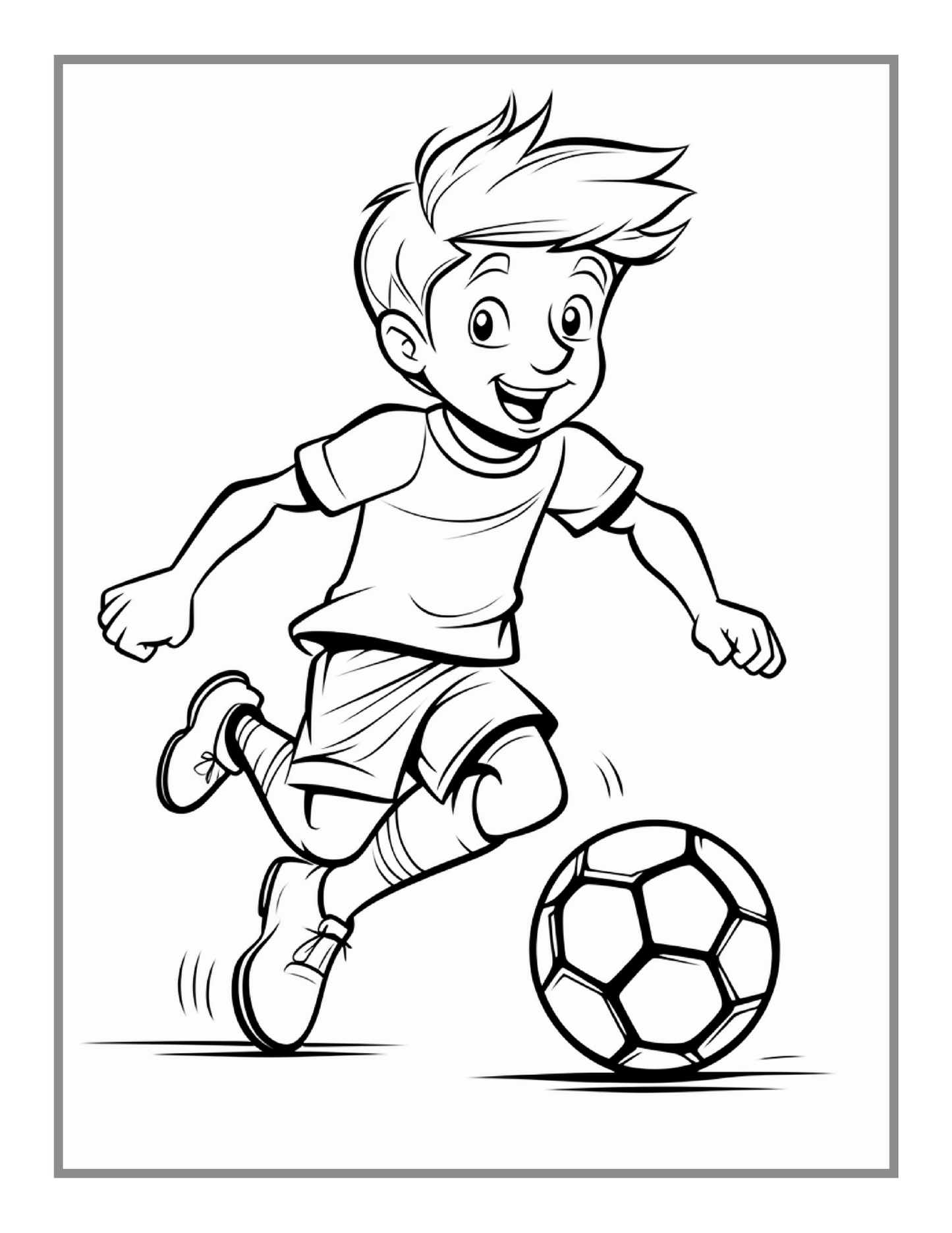 50 Pages Soccer Football Player Coloring Book Holiday Birthday Gift for Adults Kids Men Boys Teens Youth Soccer Fan Coloring Activity Sheets