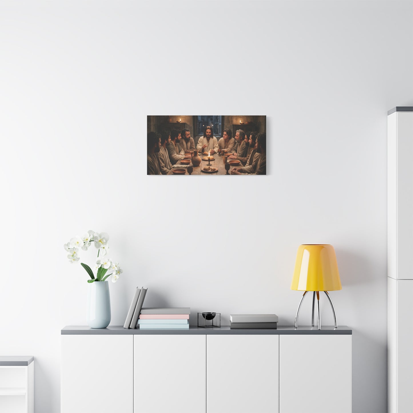 Cool Last Supper Canvas Wall Art Print Large Religious Biblical Faith Home Decor Christian Wall Art Ready to Hang for Living Room