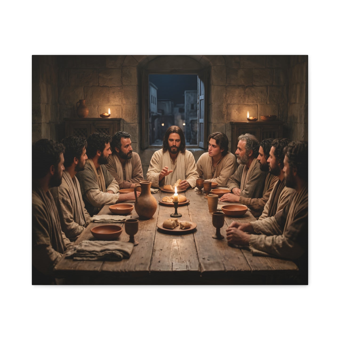 Cool Last Supper Canvas Wall Art Print Large Religious Biblical Faith Home Decor Christian Wall Art Ready to Hang for Living Room