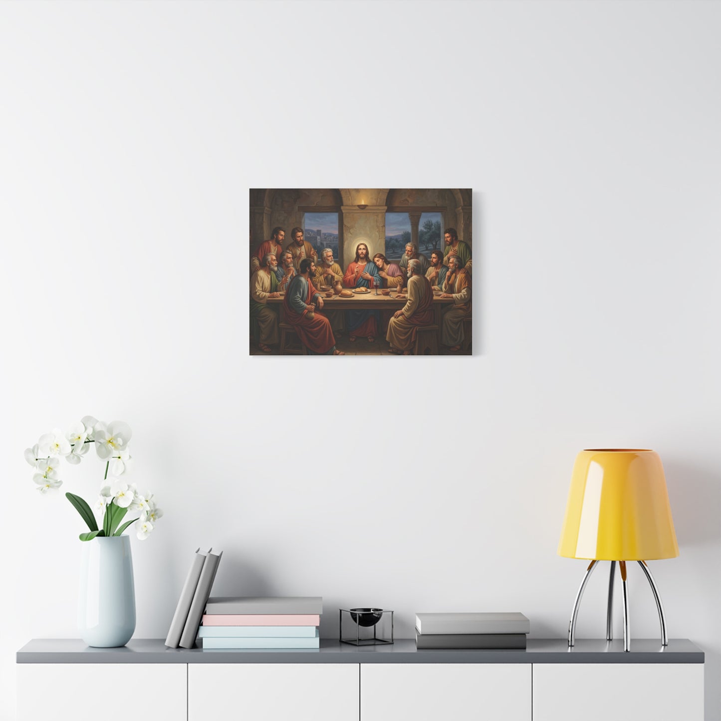 Cool Last Supper Canvas Wall Art Print Large Religious Biblical Faith Home Decor Christian Wall Art Ready to Hang for Living Room