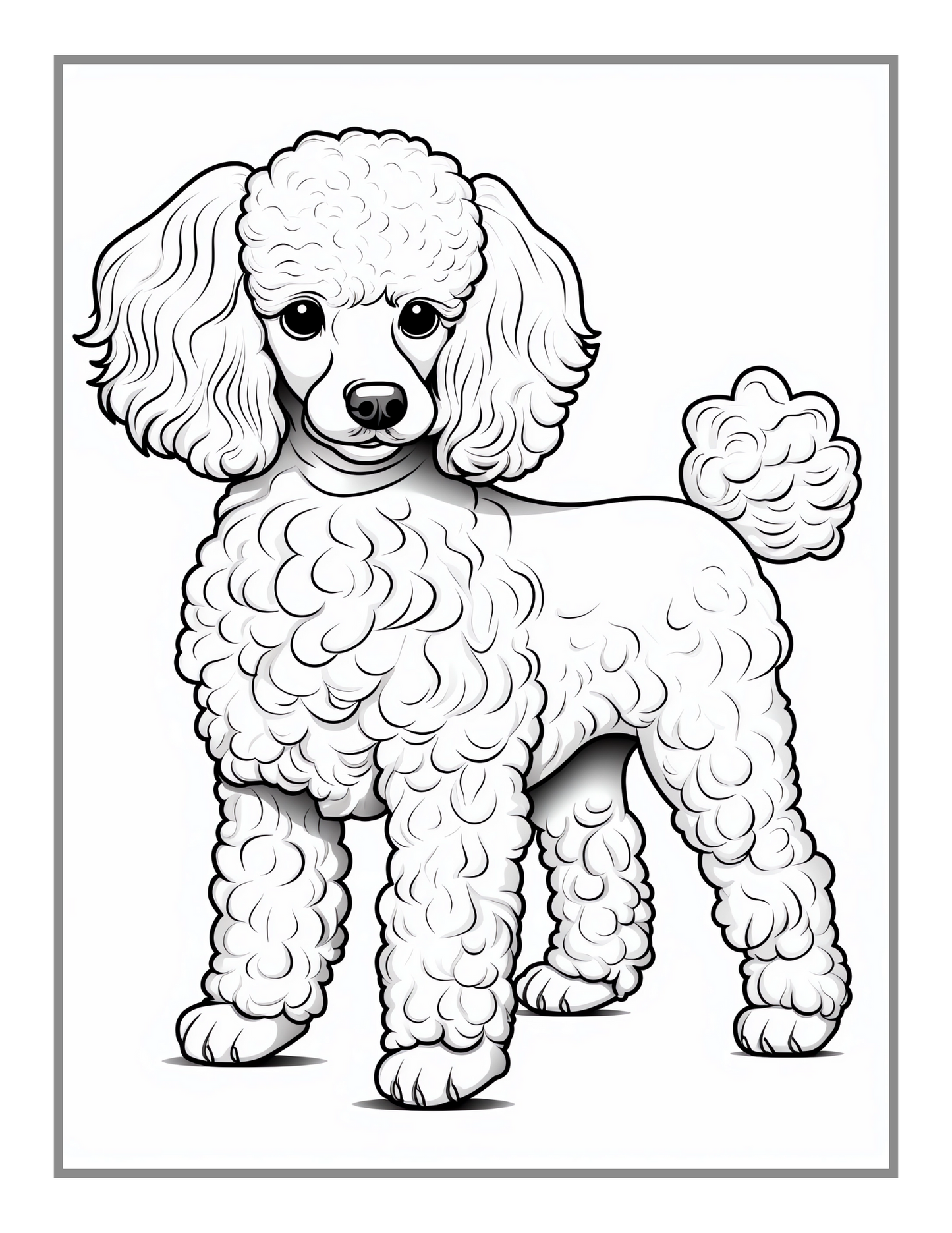 50 Pages Cute Dog Puppy Lover Coloring Book Gift for Adults Kids Boys Girls Teens Men Women Easy Dog Coloring Activity Book for Relaxation