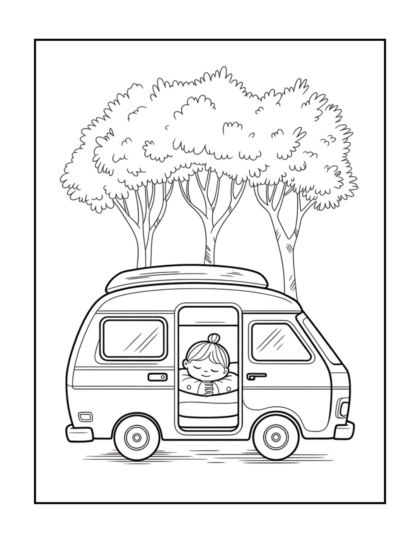 Bold and Easy Cozy Camping Coloring Book Gift for Adults Men Women Kids Boys Girls Young Teens Summer Camp Camping Coloring Sheets Children