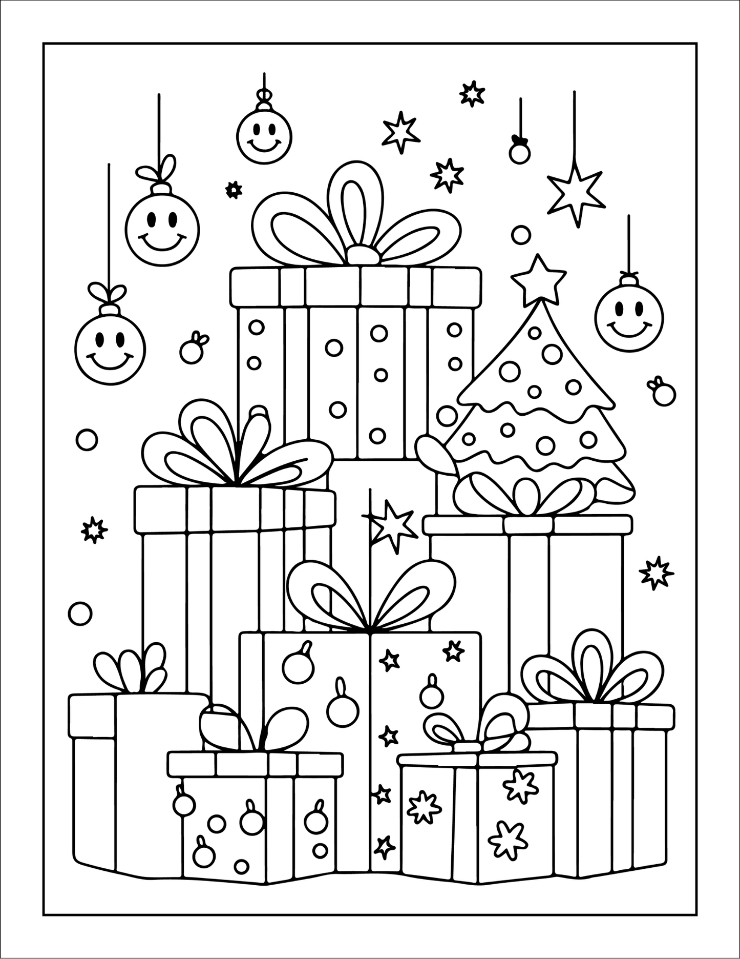 Kawaii Cozy Christmas Coloring Book for Adults Kids Boys Girls Teens Cute Festive Winter Season Holiday Coloring Pages for Children