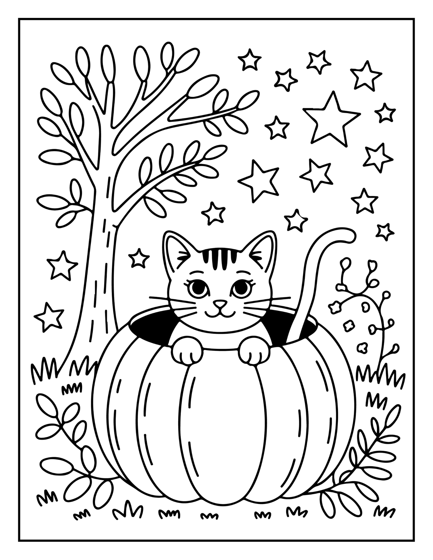 Cute Funny Spooky Halloween Coloring Book Adults Kids Boys Girls Young Teens Halloween Ghost Mummy Witch Scarecrows Coloring Activity Book