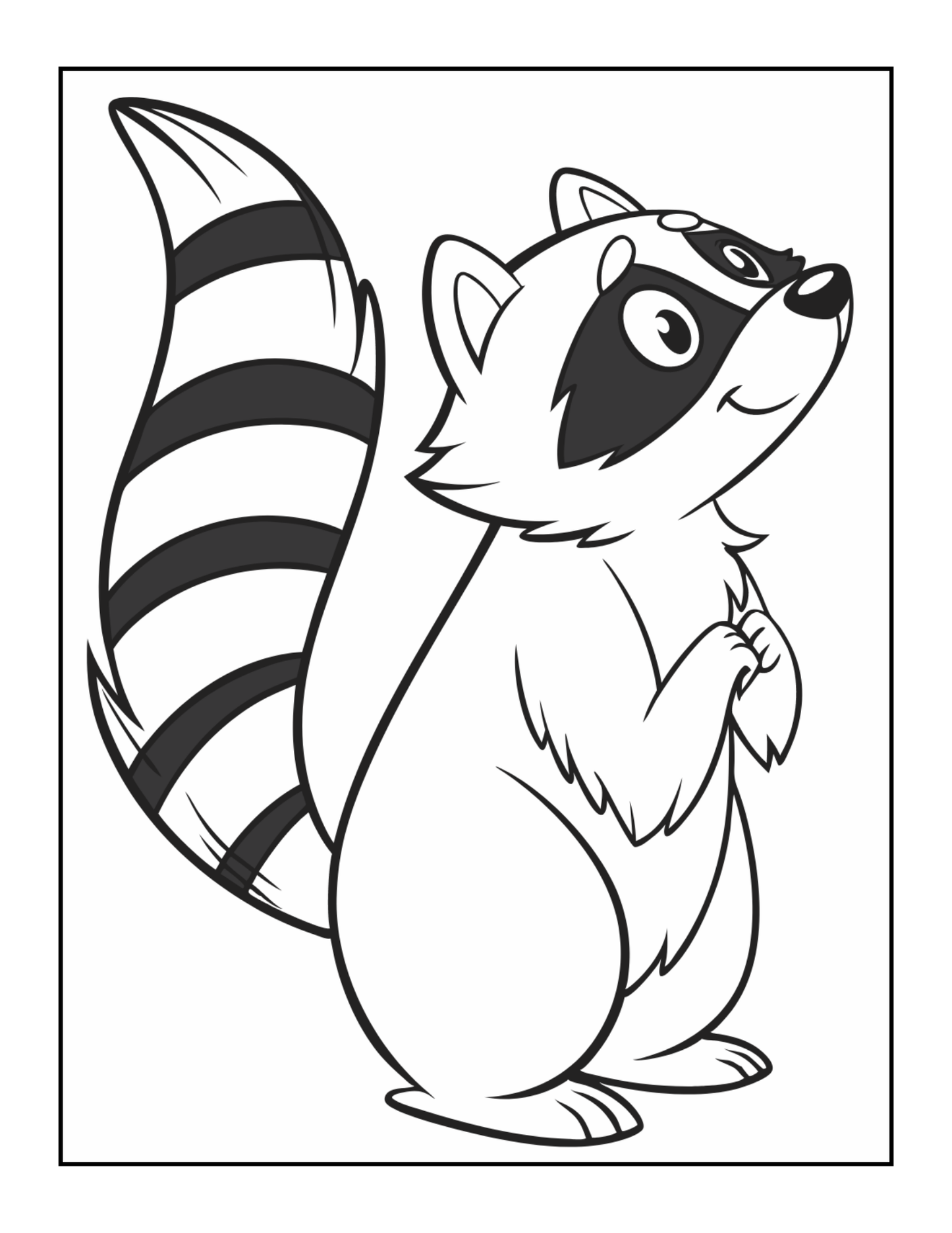 Cute Cozy Raccoon Animal Coloring Book Gift for Adults Kids Boys Girls Teens Trash Panda Wildlife Lover Raccoon Coloring Book