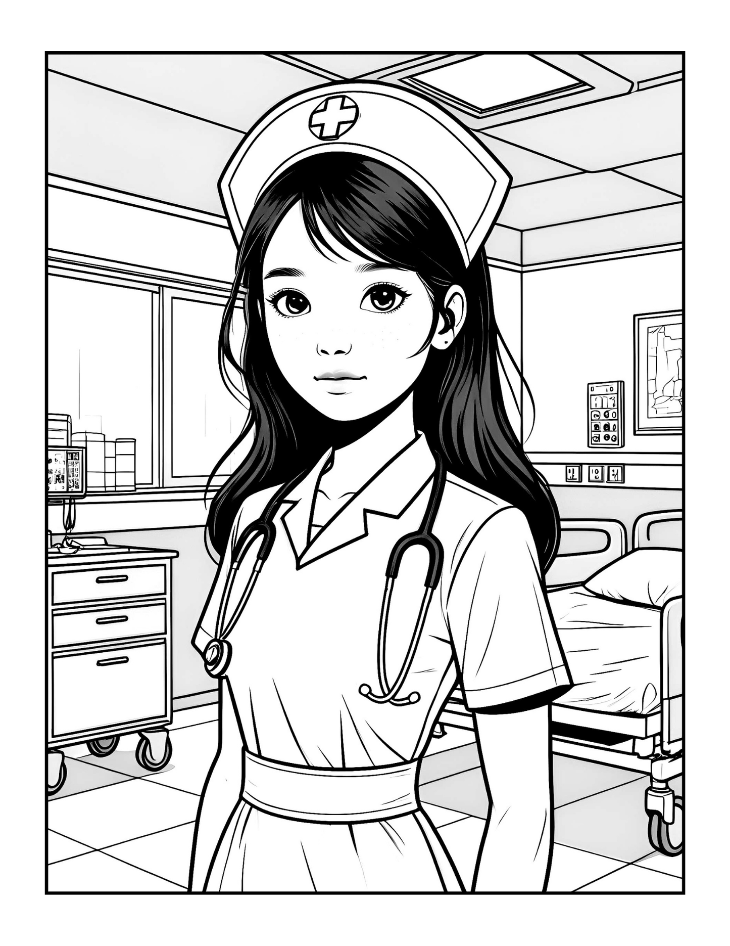 Nurse Coloring Book Gift for Adults Men Women Kids Young Boys Girls Teens Medical Registered Nurse Appreciation Gift for Students