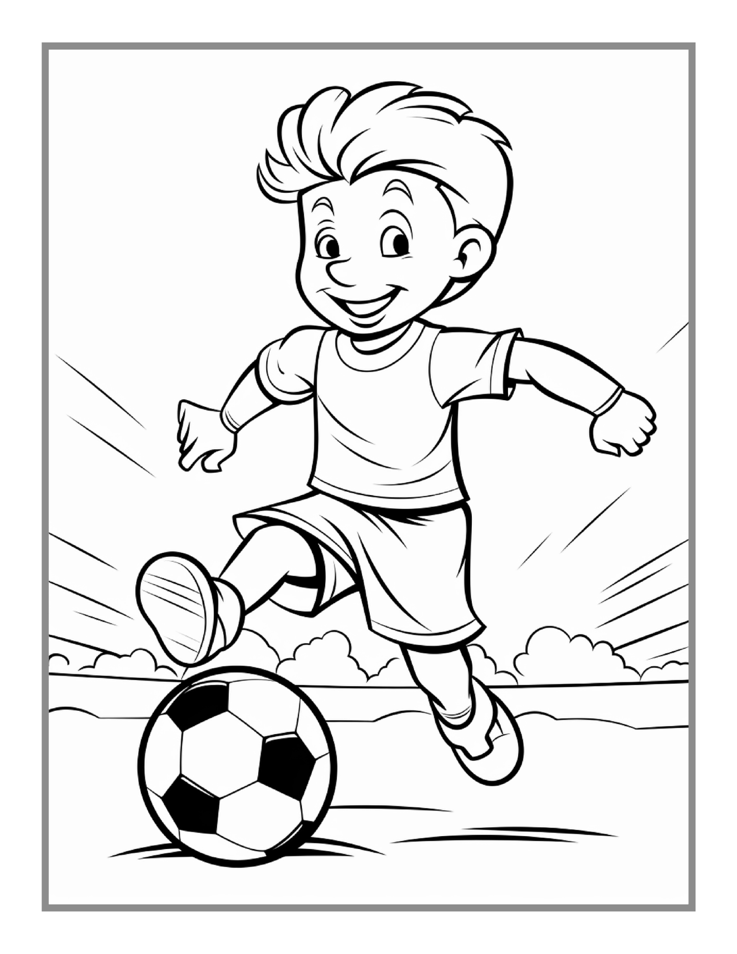 50 Pages Soccer Football Player Coloring Book Holiday Birthday Gift for Adults Kids Men Boys Teens Youth Soccer Fan Coloring Activity Sheets