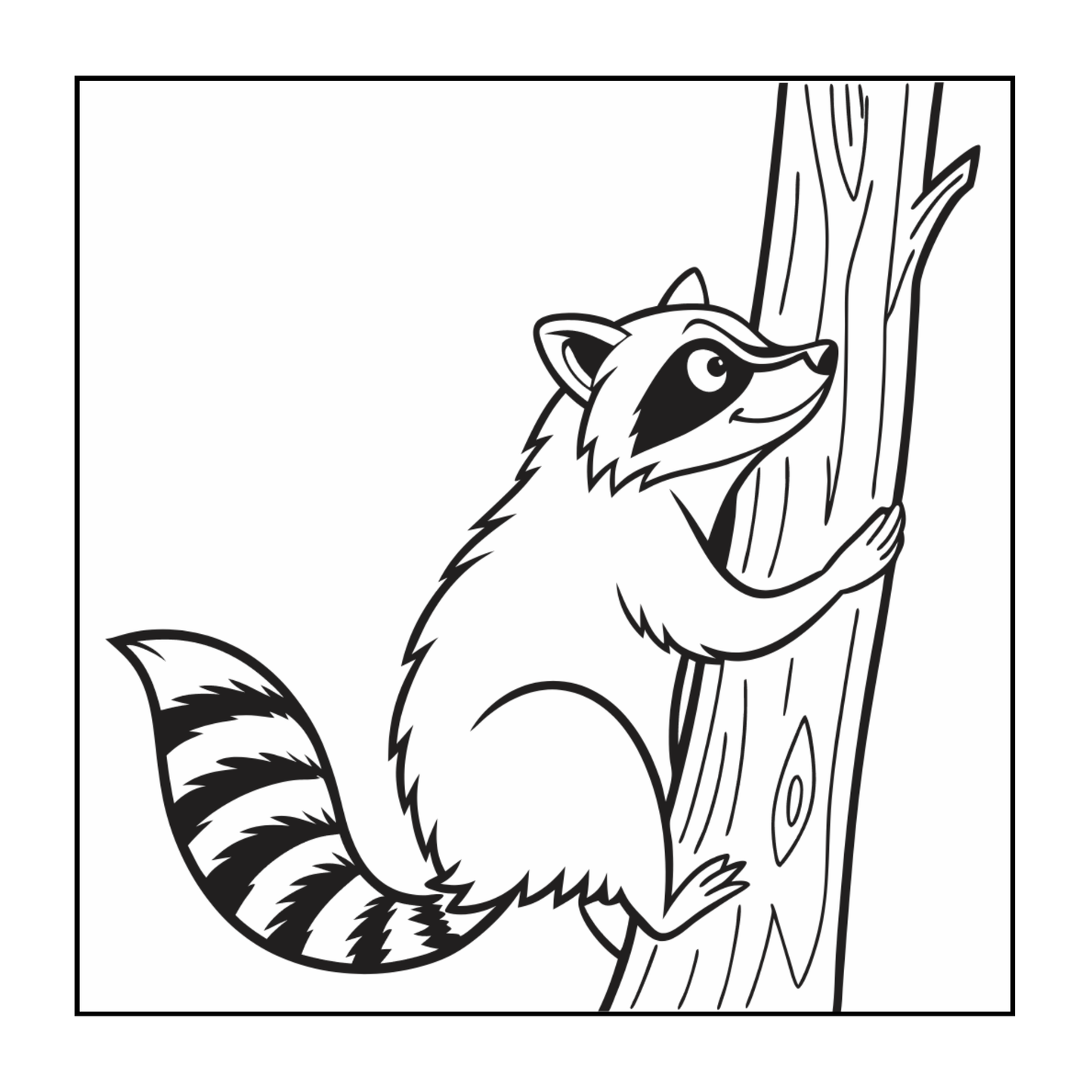 Cute Cozy Raccoon Animal Coloring Book Gift for Adults Kids Boys Girls Teens 50 Pages Single Sided Bold Easy Raccoon Coloring Activity Book