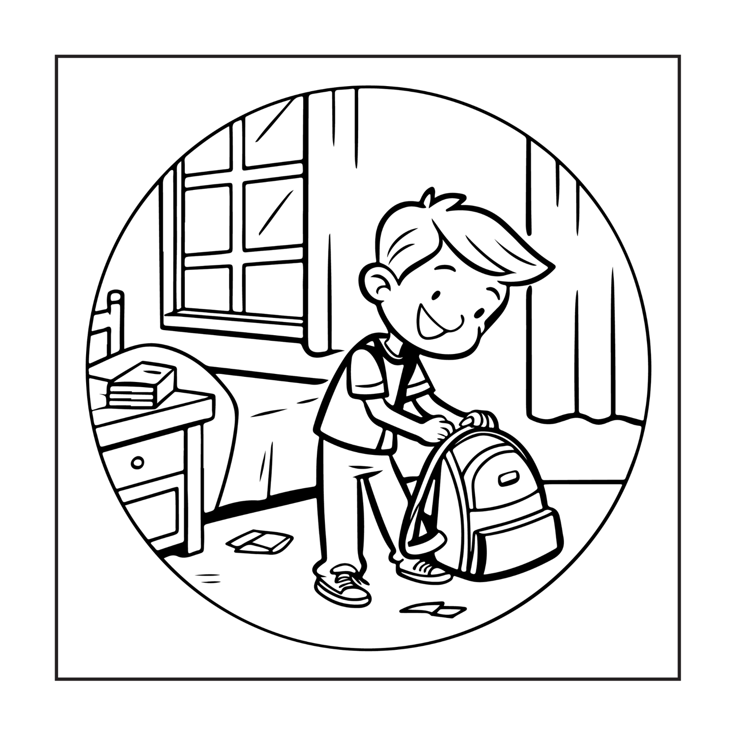 Cool Back to School Coloring Book for Kids Boys Girls Teens Youth 50 Pages Single Sided Back to School Coloring Activity Book for Students