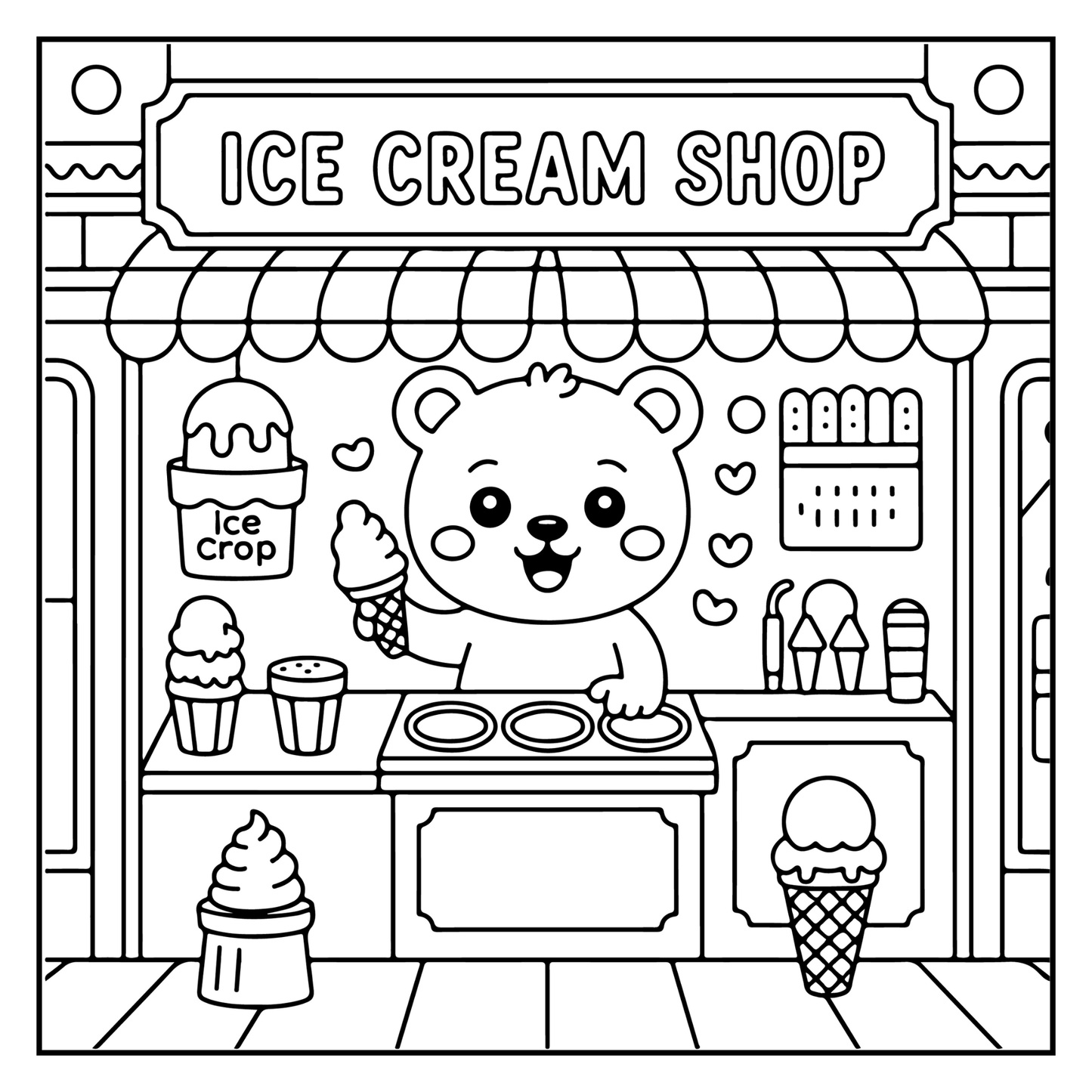 Cute Brown Bear Coloring Book Gift for Adults Kids Men Women Young Boys Girls Teens Cool Cozy Teddy Bear Coloring Activity Book for Children