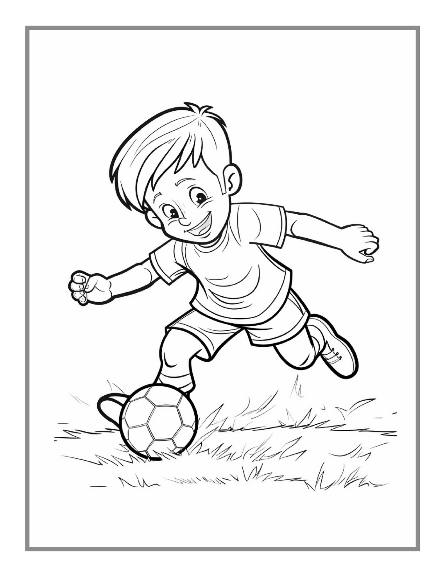 Soccer Football Player Coloring Book Holiday Birthday Gift for Adults Kids Men Boys Teens Youth 50 Pages Soccer Fan Coloring Activity Sheets