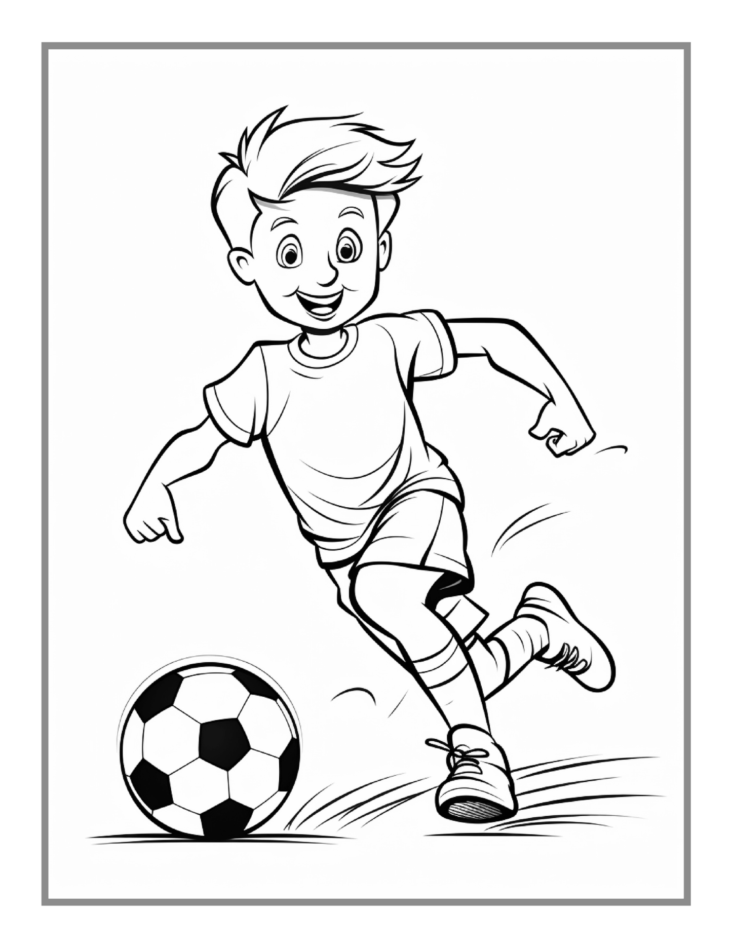 Soccer Football Player Coloring Book Holiday Birthday Gift for Adults Kids Men Boys Teens Youth 50 Pages Soccer Fan Coloring Activity Sheets