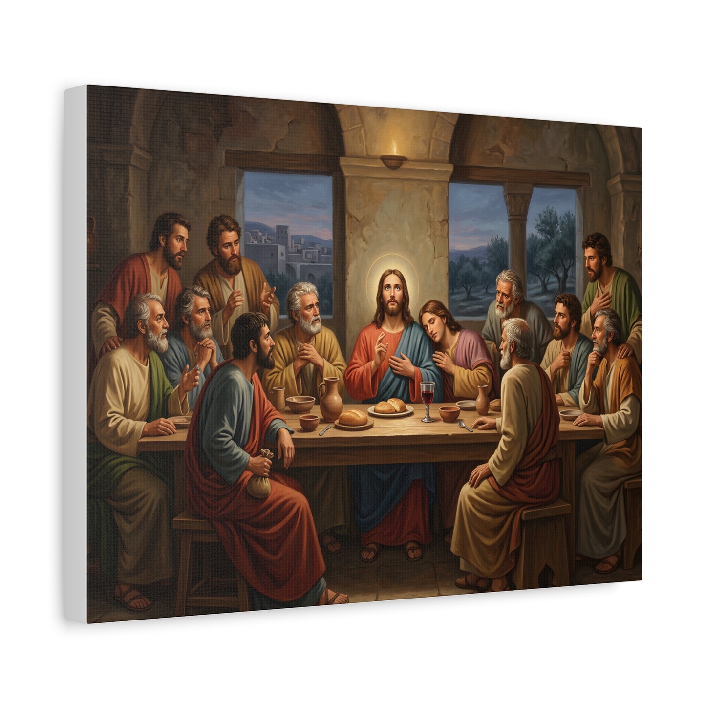 Cool Last Supper Canvas Wall Art Print Large Religious Biblical Faith Home Decor Christian Wall Art Ready to Hang for Living Room