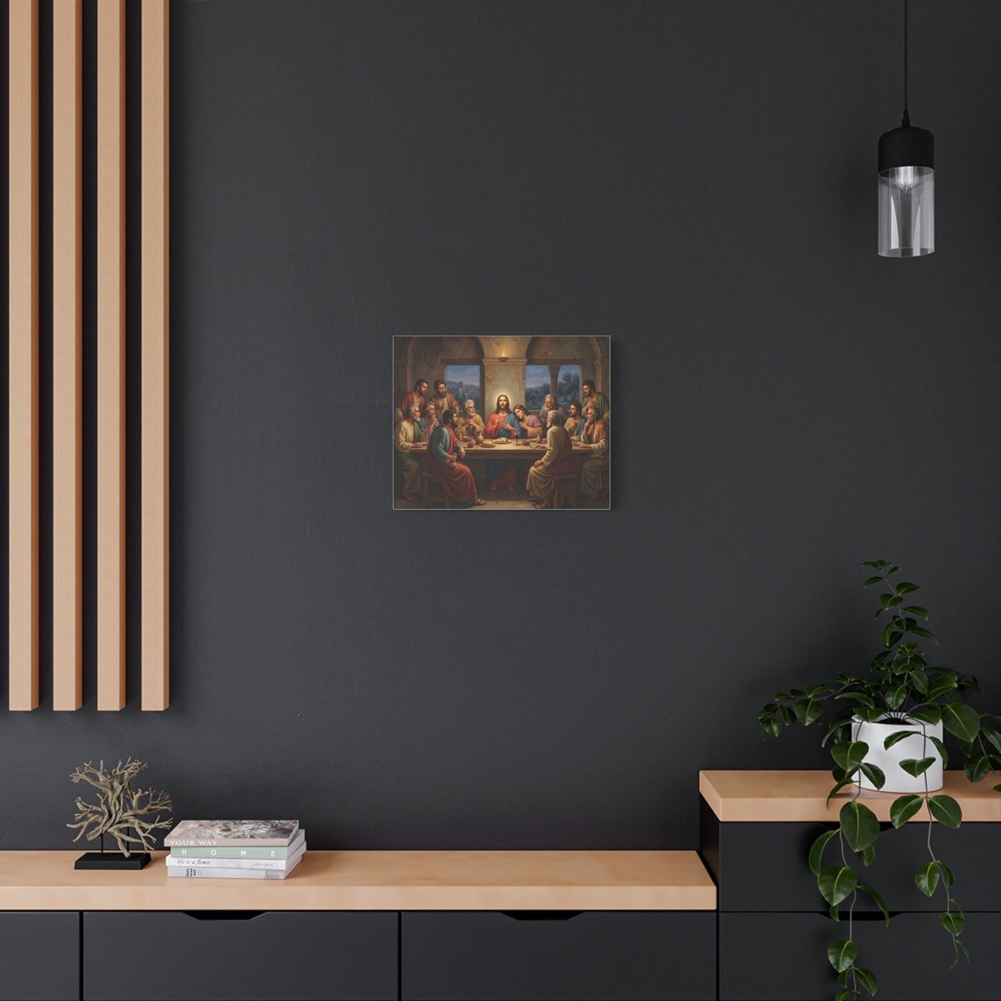 Cool Last Supper Canvas Wall Art Print Large Religious Biblical Faith Home Decor Christian Wall Art Ready to Hang for Living Room