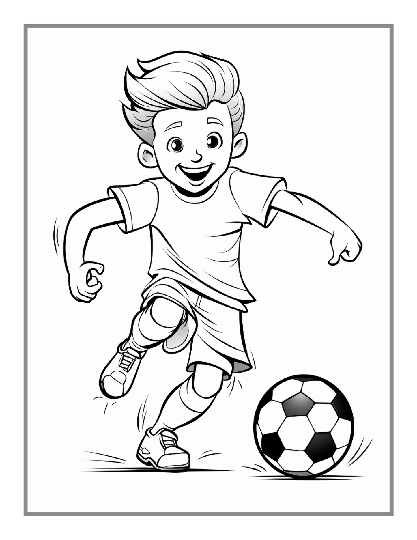 Soccer Football Player Coloring Book Holiday Birthday Gift for Adults Kids Men Boys Teens Youth 50 Pages Soccer Fan Coloring Activity Sheets