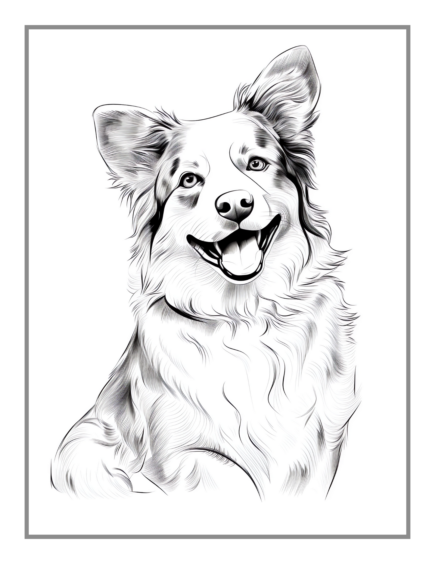 50 Pages Cute Dog Puppy Lover Coloring Book Gift for Adults Kids Boys Girls Teens Men Women Easy Dog Coloring Activity Book for Relaxation