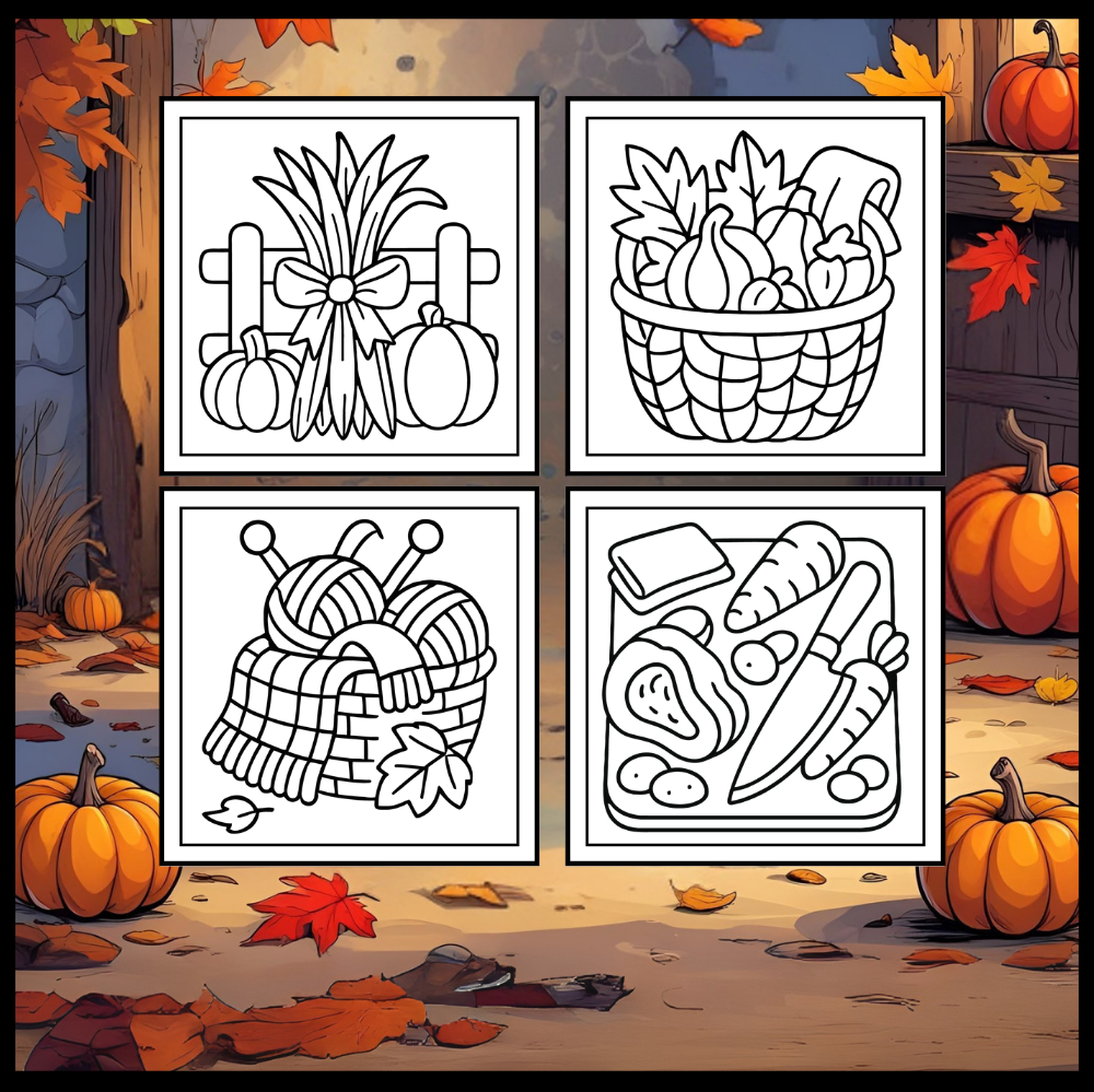 Cute and Cozy Fall Days Vibes Coloring Book for Adults Men Women Kids Boys Girls Teens Halloween and Fall Comfy and Cozy Fall Season Theme