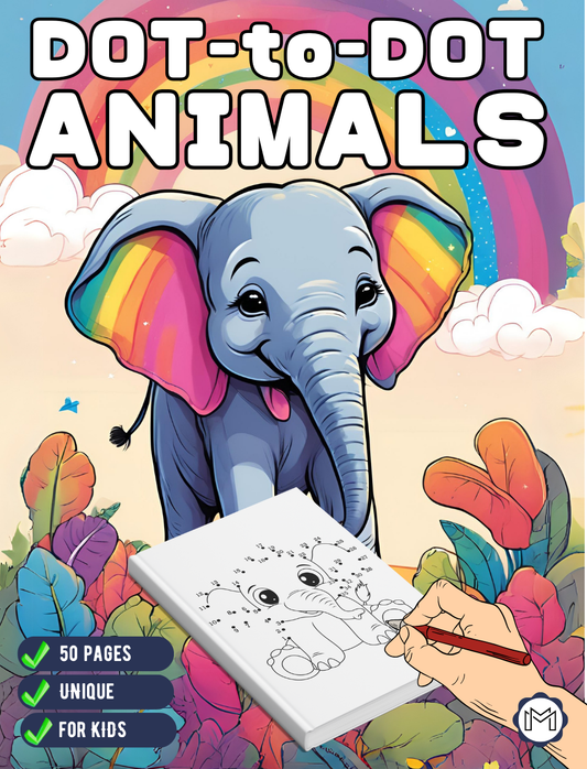 50 Pages Dot to Dot Animal Lover Activity Book Gift for Kids Ages Boys Girls Teens Preschool Toddlers Cute Animals Dot to Dot Puzzle