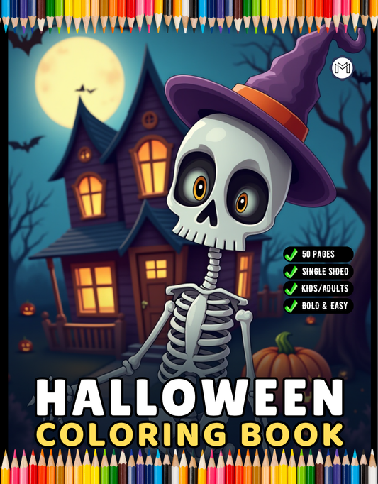 Cute Funny Spooky Halloween Coloring Book Adults Kids Boys Girls Young Teens Fall Season Halloween Coloring Pages Gift Children Halloween