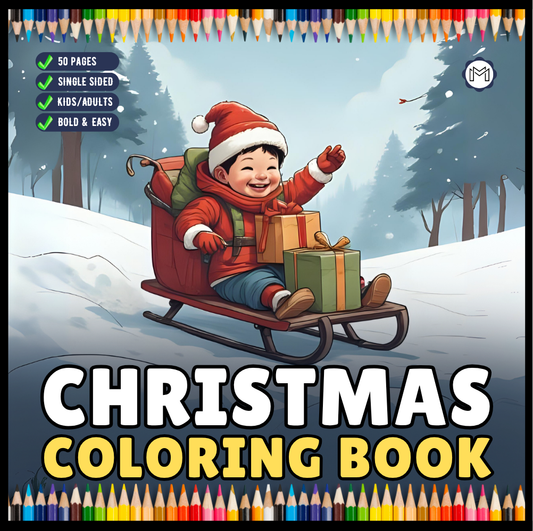 Kawaii Cozy Christmas Coloring Book for Adults Kids Boys Girls Teens Cute Festive Vintage Winter Season Holiday Coloring Pages for Children