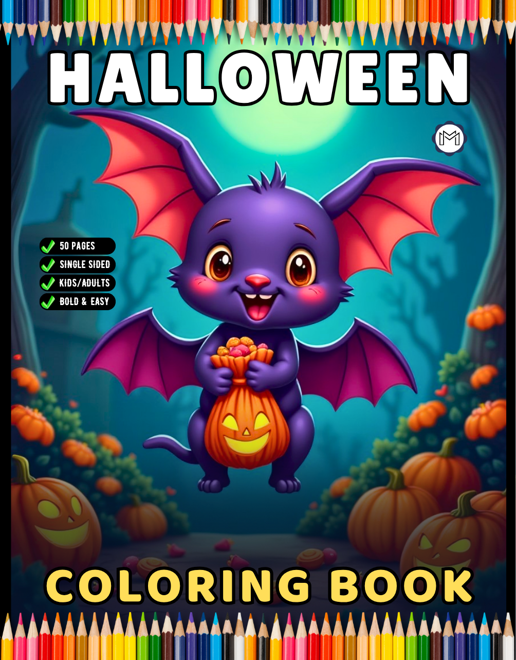 Cute Funny Spooky Halloween Coloring Book Adults Kids Boys Girls Young Teens Fall Season Halloween Coloring Pages Gift Children Halloween
