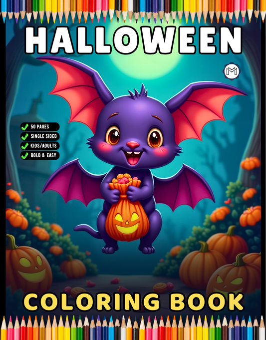 Cute Funny Spooky Halloween Coloring Book Adults Kids Boys Girls Young Teens Fall Season Halloween Coloring Pages Gift Children Halloween