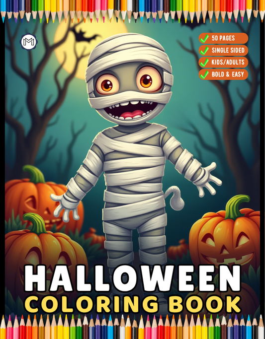 Cute Funny Spooky Halloween Coloring Book Adults Kids Boys Girls Young Teens Fall Season Halloween Coloring Pages Gift Children Halloween