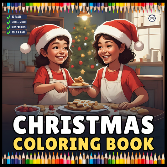 Kawaii Cozy Christmas Coloring Book for Adults Kids Boys Girls Teens Cute Festive Vintage Christmas Santa Coloring Book for Adults Kids