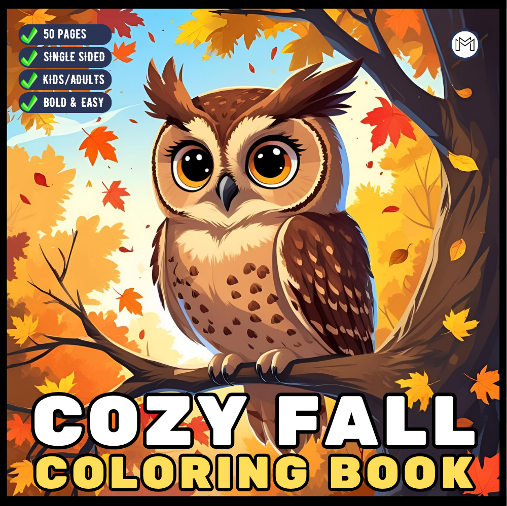 Cute and Cozy Fall Days Vibes Coloring Book for Adults Men Women Kids Boys Girls Teens Halloween and Fall Comfy and Cozy Fall Season Theme