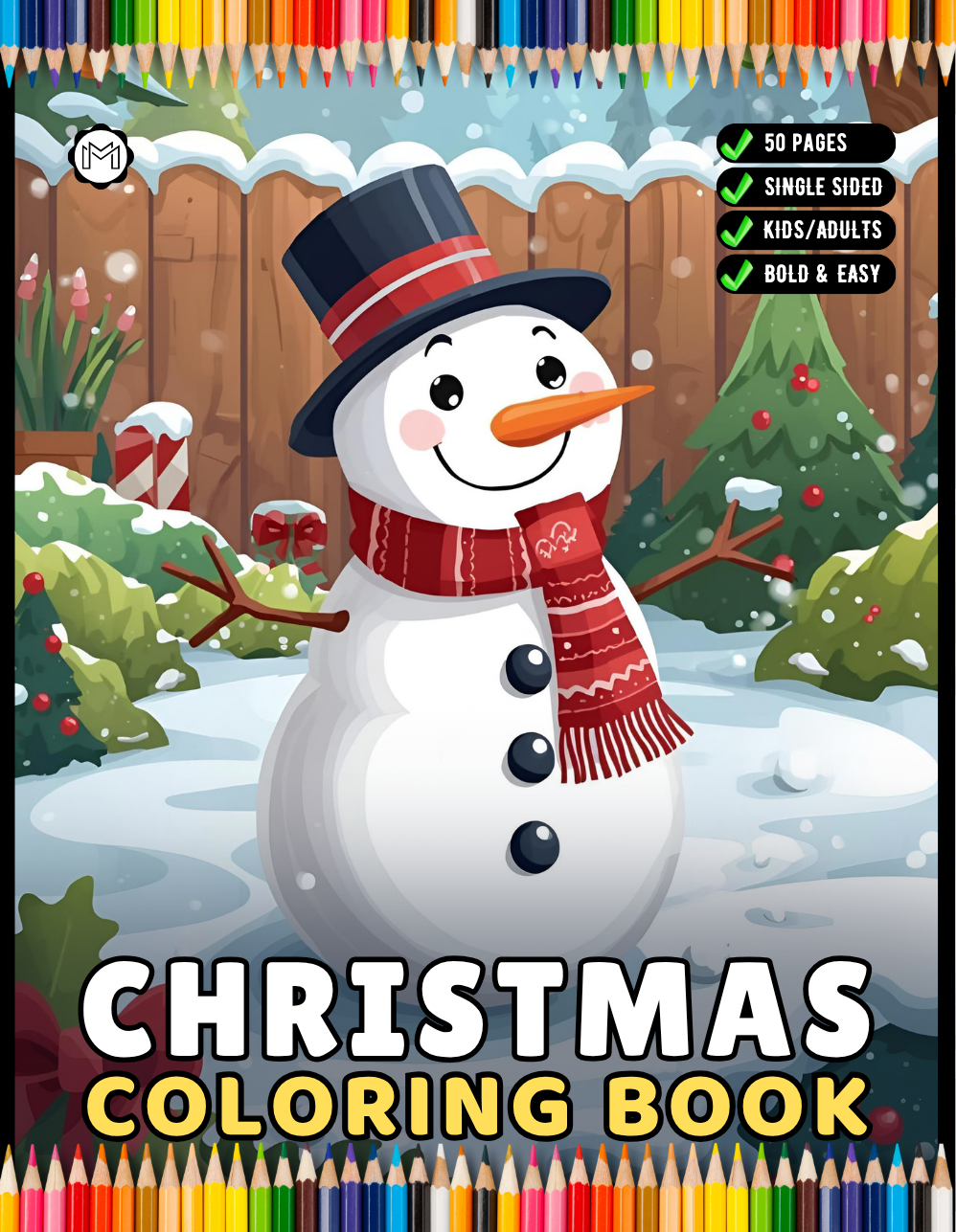 Kawaii Cozy Christmas Coloring Book for Adults Kids Boys Girls Teens Cute Festive Winter Season Holiday Coloring Pages for Children