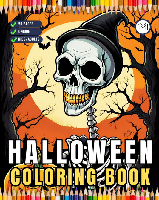 50 Pages Halloween Coloring Book for Kids and Adults Coloring Books for Kids Ages 8-12 Halloween Coloring Book for Kids Ages 4-8