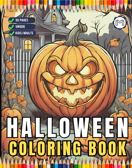 50 Pages Halloween Coloring Book for Kids and Adults Coloring Books for Kids Ages 8-12 Halloween Coloring Book for Kids Ages 4-8