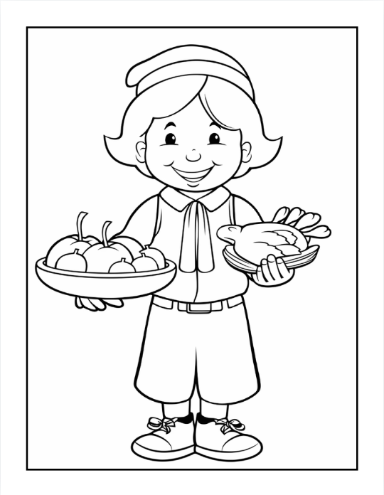 50 Pages Thanksgiving Coloring Book for Kids Boys Girls Happy Thanksgiving Religious Holiday Fall Autumn Pumpkin Turkey Dinner Coloring Book