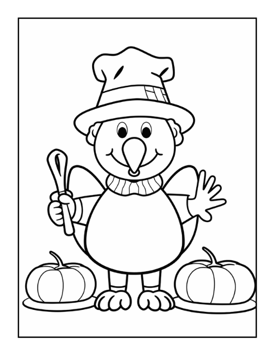 50 Pages Thanksgiving Coloring Book for Kids Boys Girls Happy Thanksgiving Religious Holiday Fall Autumn Pumpkin Turkey Dinner Coloring Book