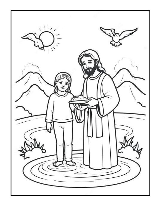 50 Pages Easy Jesus Coloring Book Gift for Adults Kids Children Boys Girls Teens Christian Religion Catholic Bible Stories Coloring Pages