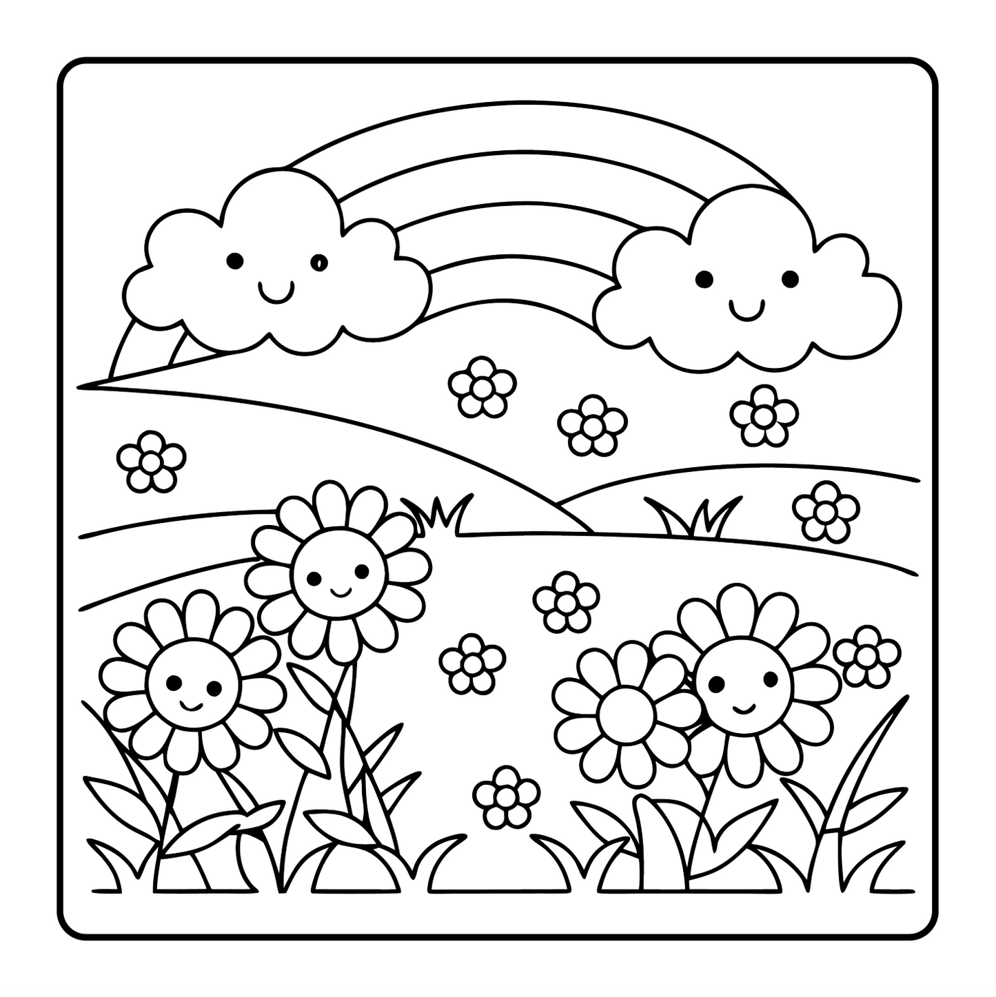 Cute Spring Coloring Book Gift for Adults Men Women Kids Young Boys Girls Teens Youth Bold and Easy Spring Coloring Sheets
