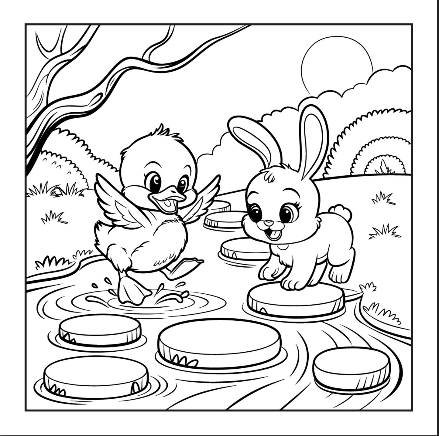 Cute Spring Coloring Book Gift for Adults Kids Young Boys Girls Bold and Easy Spring Coloring Sheets Stress Relief Relaxation Coloring Pages