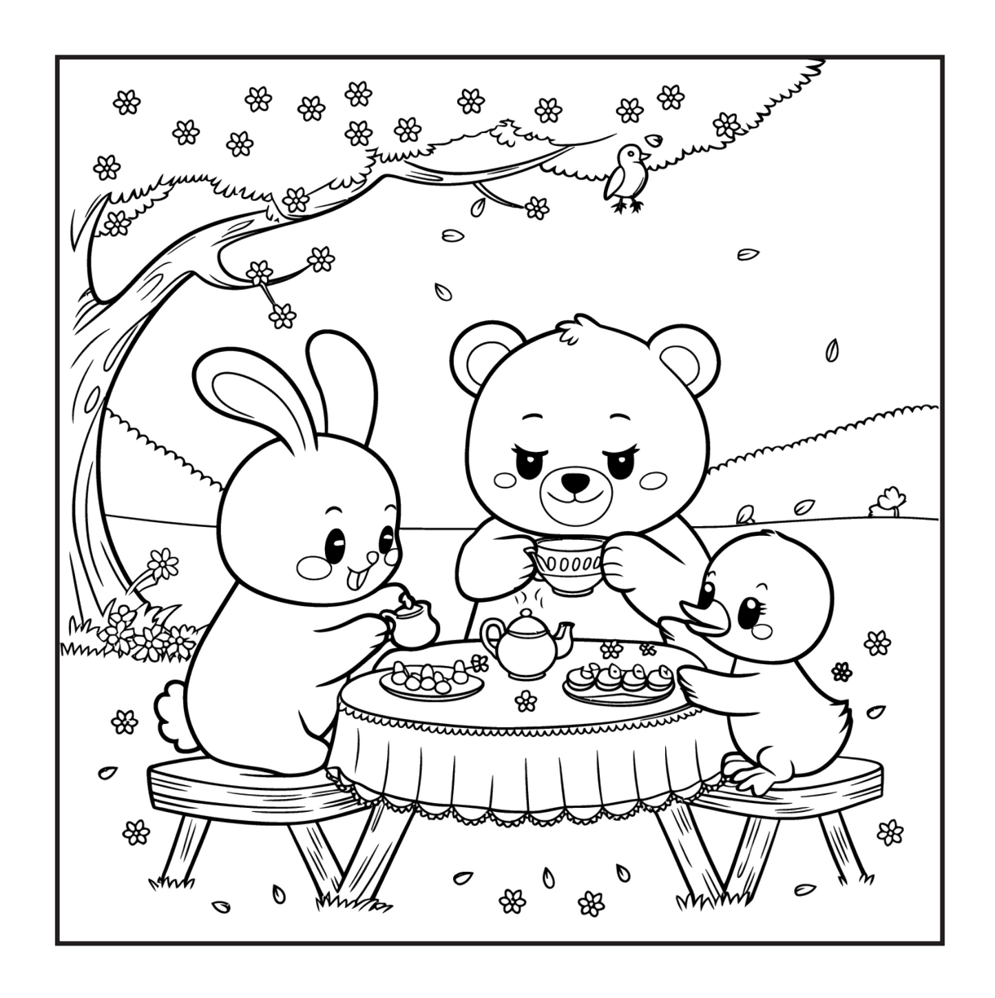 Cute Spring Coloring Book Gift for Adults Kids Young Boys Girls Bold and Easy Spring Coloring Sheets Stress Relief Relaxation Coloring Pages