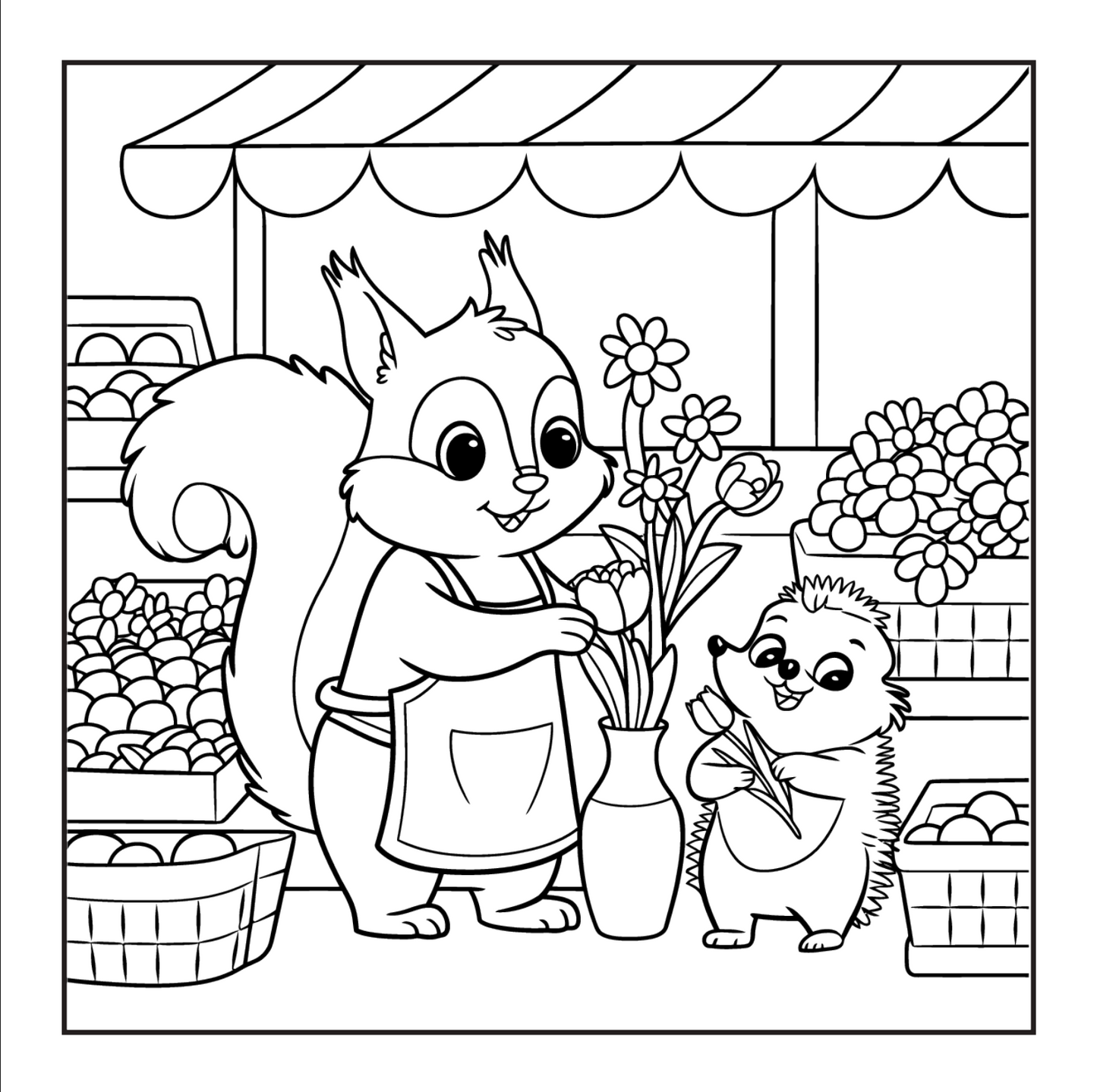 Cute Spring Coloring Book Gift for Adults Kids Young Boys Girls Bold and Easy Spring Coloring Sheets Stress Relief Relaxation Coloring Pages