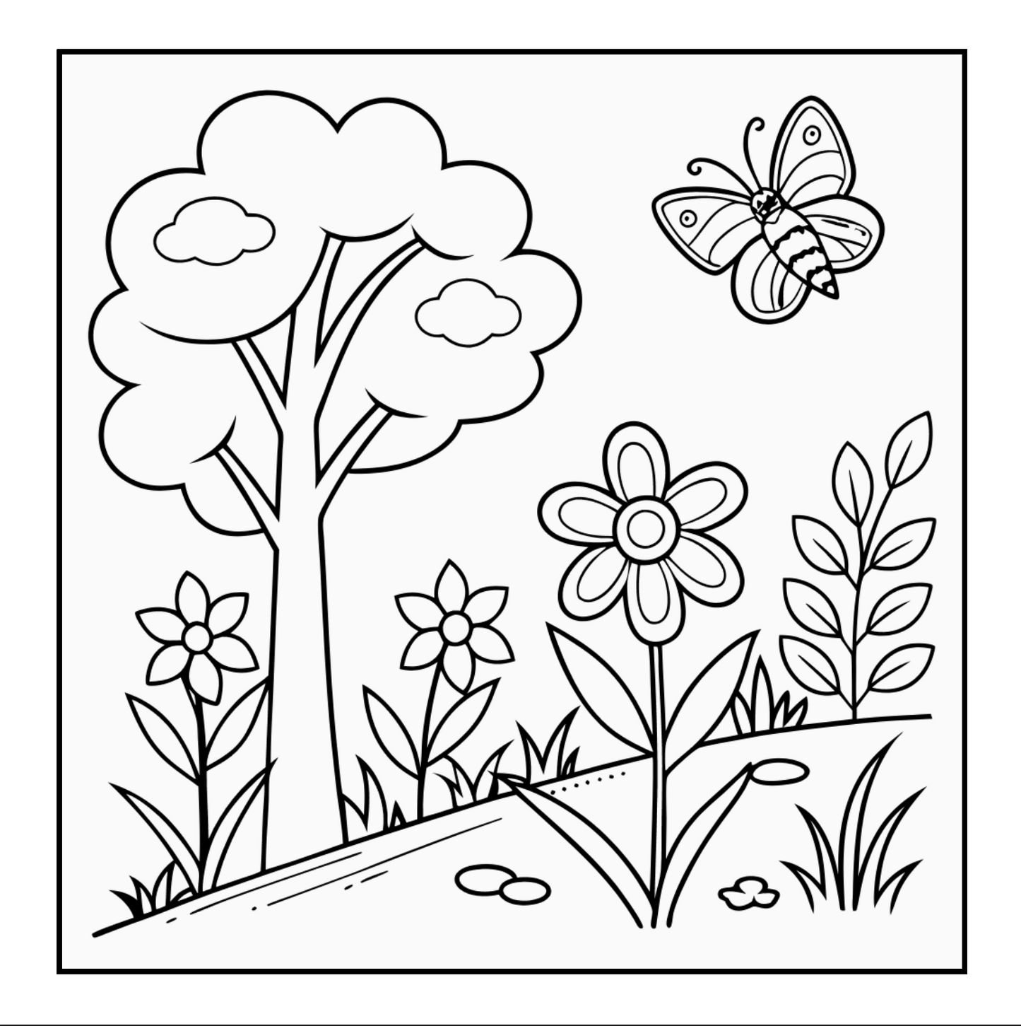 Cute Spring Coloring Book Gift for Adults Kids Young Boys Girls Bold and Easy Spring Coloring Sheets Stress Relief Relaxation Coloring Pages