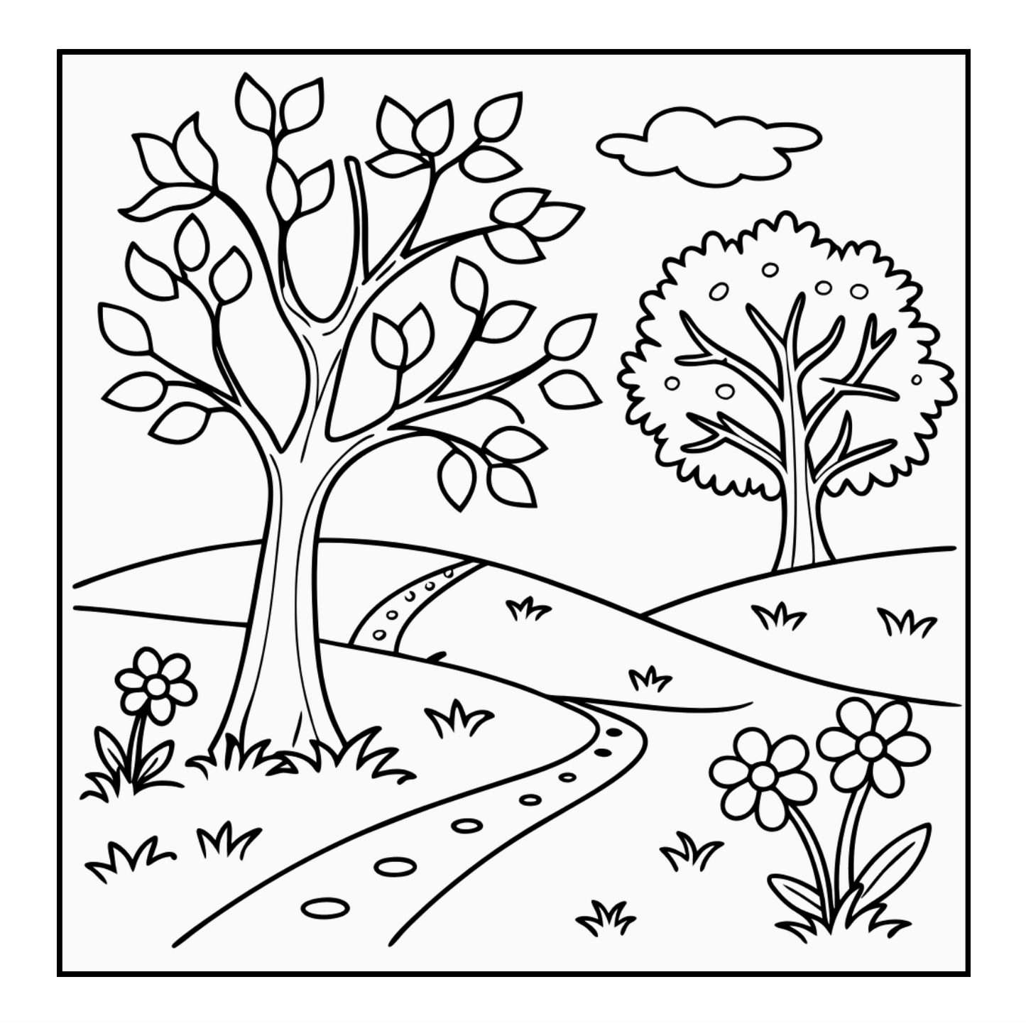 Cute Spring Coloring Book Gift for Adults Kids Young Boys Girls Bold and Easy Spring Coloring Sheets Stress Relief Relaxation Coloring Pages