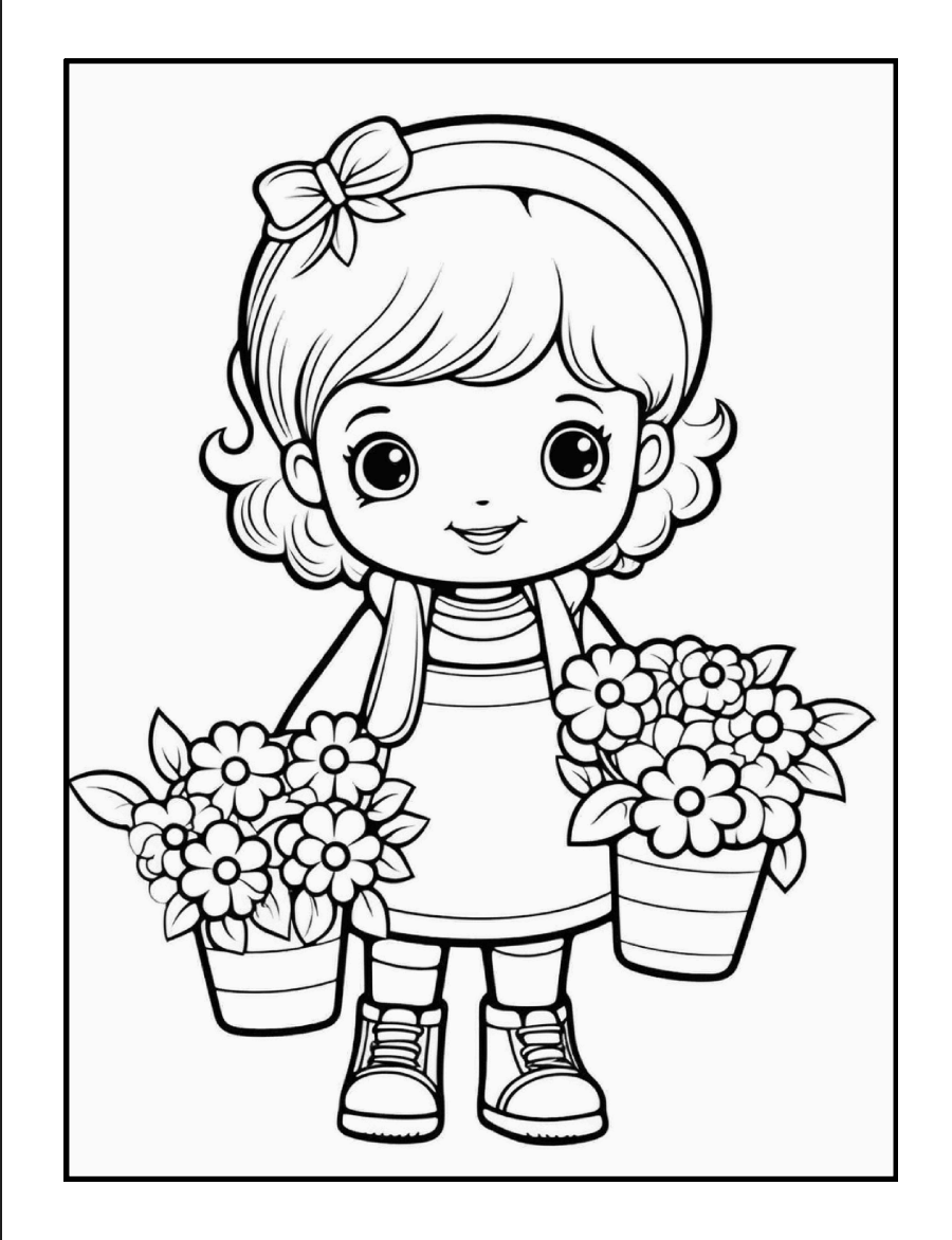 Cute Spring Coloring Book Gift for Adults Kids Young Boys Girls Bold and Easy Spring Coloring Sheets Stress Relief Relaxation Coloring Pages