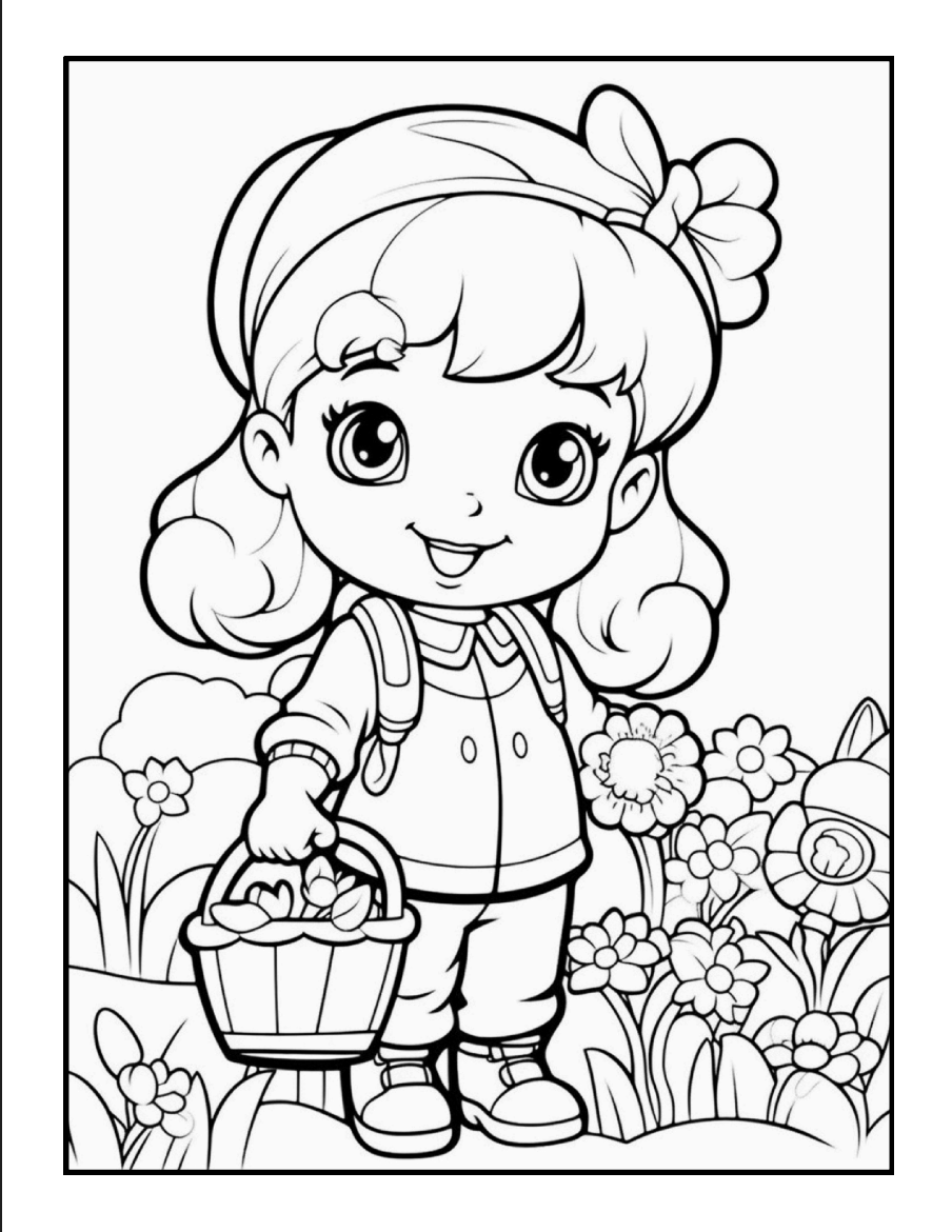 Cute Spring Coloring Book Gift for Adults Kids Young Boys Girls Bold and Easy Spring Coloring Sheets Stress Relief Relaxation Coloring Pages