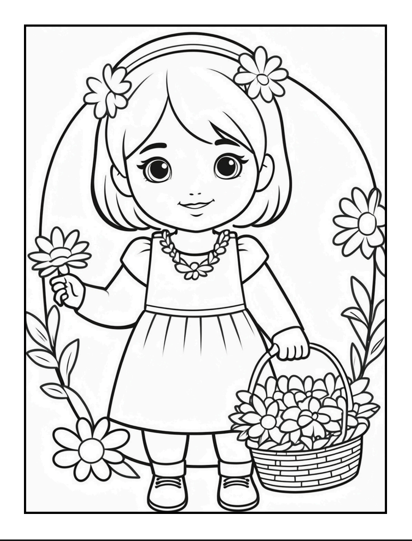 Cute Spring Coloring Book Gift for Adults Kids Young Boys Girls Bold and Easy Spring Coloring Sheets Stress Relief Relaxation Coloring Pages