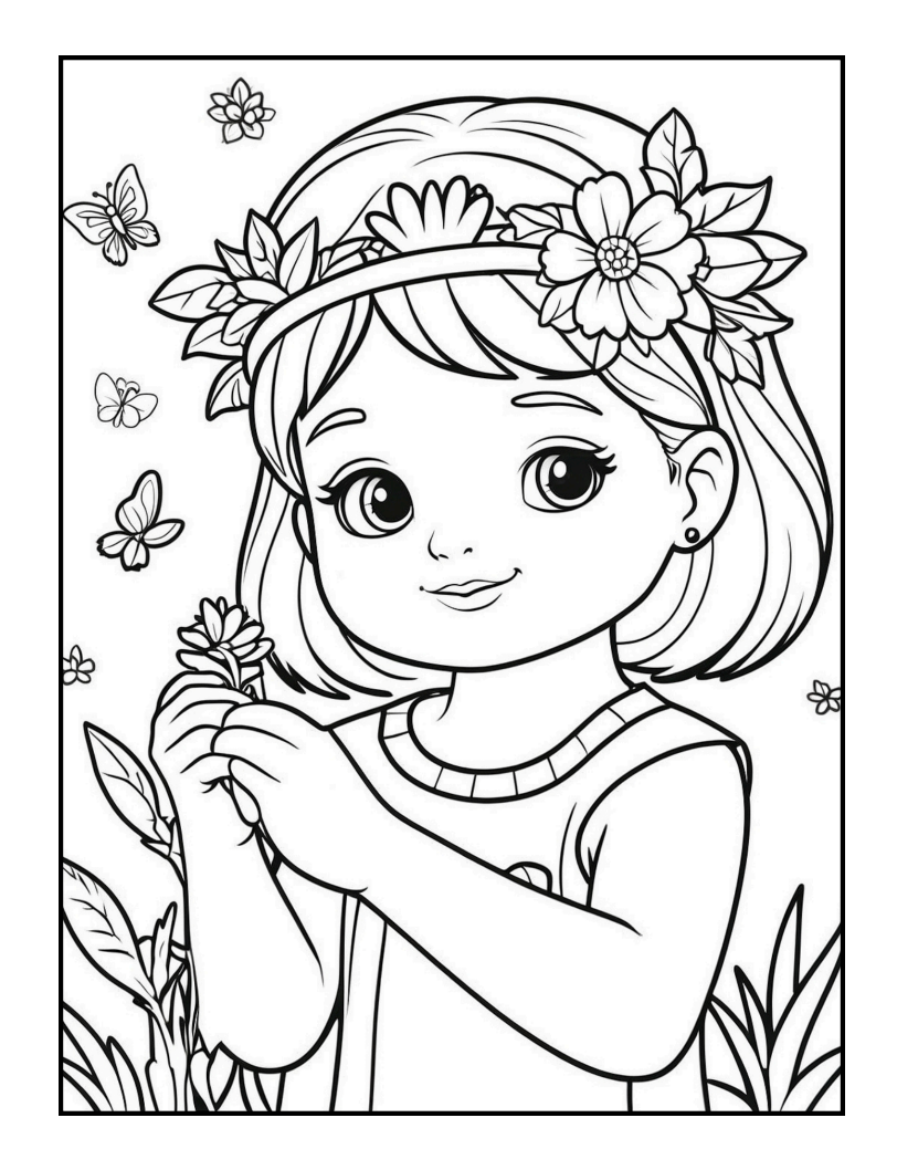 Cute Spring Coloring Book Gift for Adults Kids Young Boys Girls Bold and Easy Spring Coloring Sheets Stress Relief Relaxation Coloring Pages