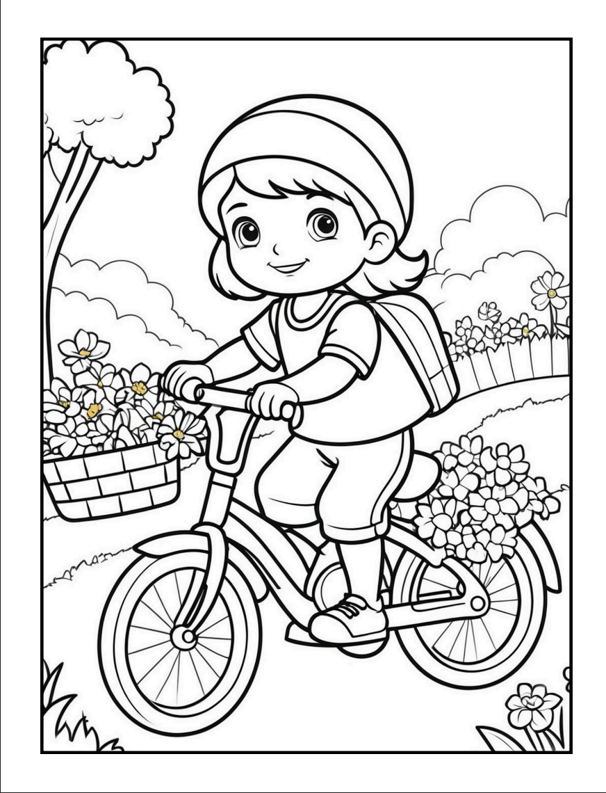 Cute Spring Coloring Book Gift for Adults Kids Young Boys Girls Bold and Easy Spring Coloring Sheets Stress Relief Relaxation Coloring Pages