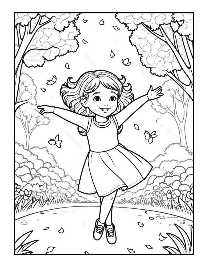 Cute Spring Coloring Book Gift for Adults Kids Young Boys Girls Bold and Easy Spring Coloring Sheets Stress Relief Relaxation Coloring Pages