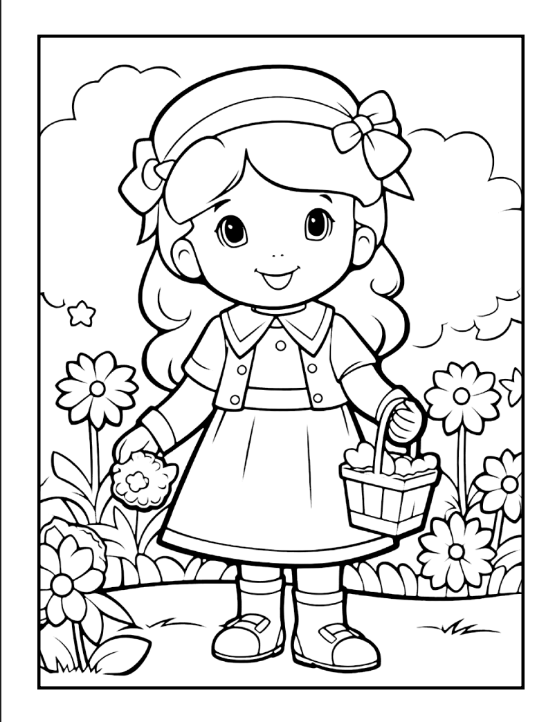 Cute Spring Coloring Book Gift for Adults Kids Young Boys Girls Bold and Easy Spring Coloring Sheets Stress Relief Relaxation Coloring Pages