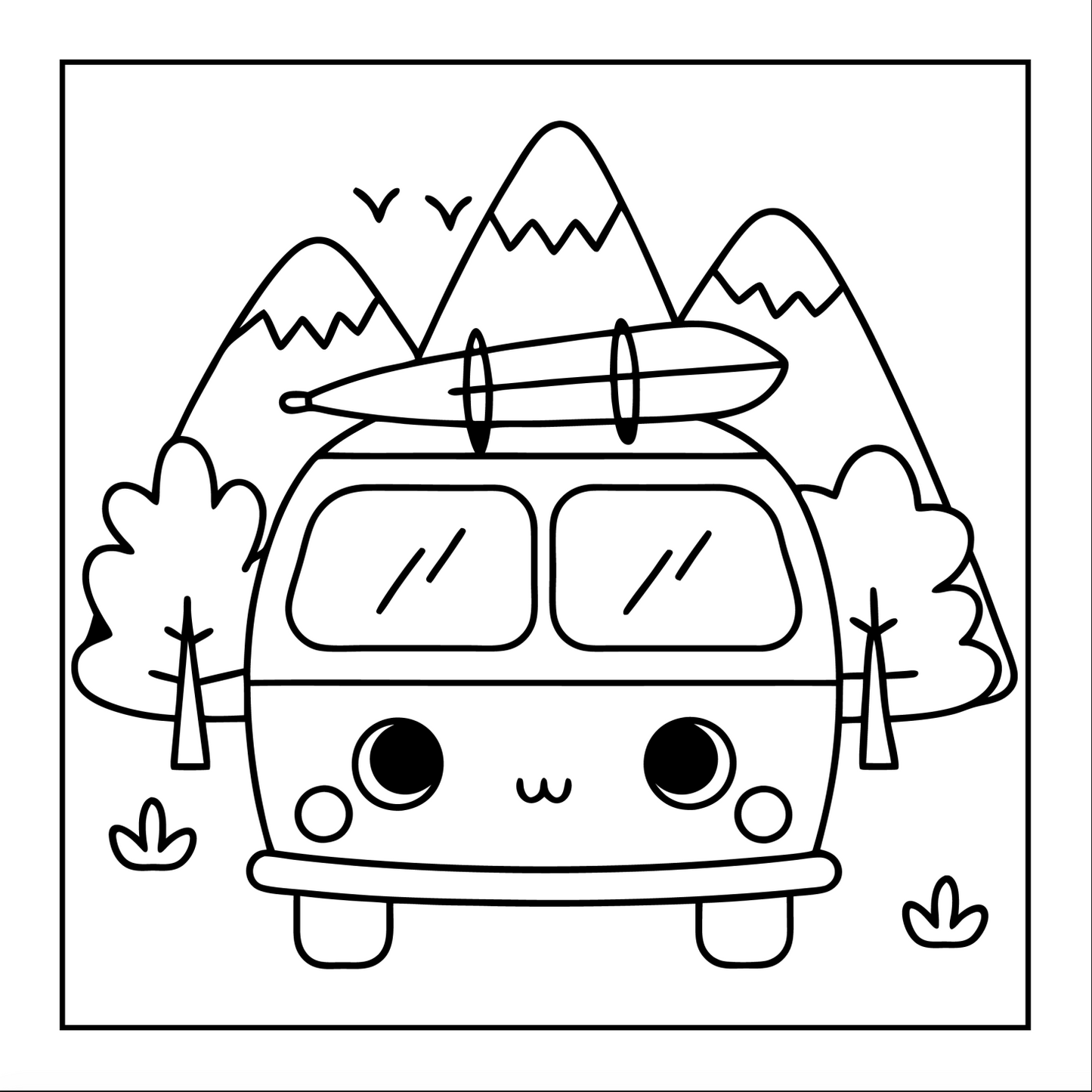 Bold and Easy Vacation Travel Coloring Book for Kids Young Girls Boys Travel Vacation Coloring Sheets for Travel Lover Children and Students